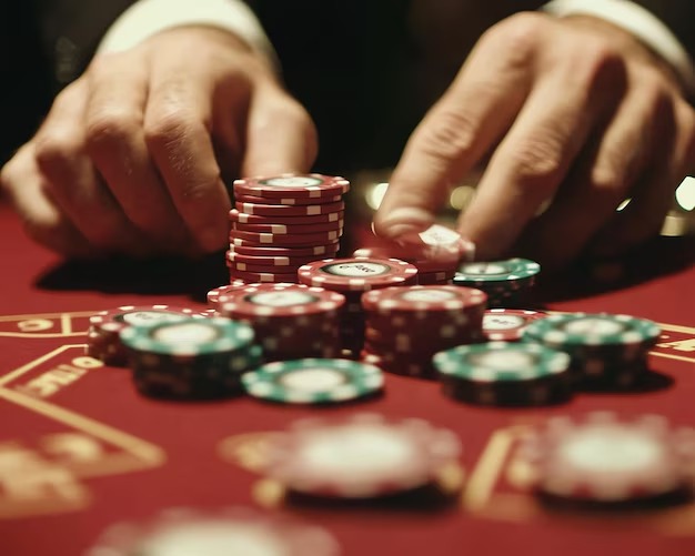 Live roulette table at jalantoto with dealer and wheel